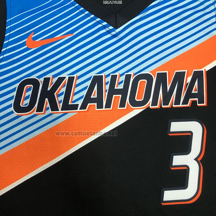 Camiseta Oklahoma City Thunder Chris Paul #3 Ciudad 2020-21 Negro